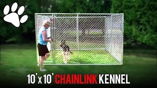 Lucky Dog 10x10 Chainlink Boxed Kennel Assembly [upl. by Tahp]