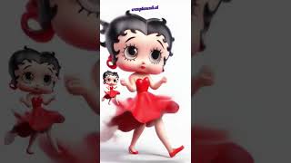 Betty Boop dances shortvideo shorts bettyboopneuralnetworks aidisney dance short cute cute [upl. by Nageet]