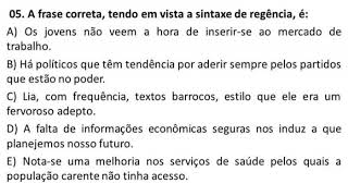 Questão 131 Regência verbal e nominal [upl. by Slemmer]