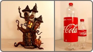 ❣DIY Haunted Fairy House Lamp Using Coke Plastic Bottles❣ [upl. by Marler59]