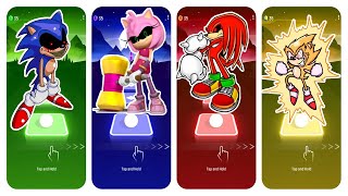 Tiles Hop  Sonic EXE 🆚 Amy EXE 🆚 Knuckles EXE 🆚 Super Sonic EXE WHO WIN [upl. by Assi727]