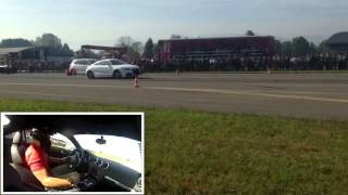 Airport Race Days Hohenems 2014 Audi TT 32 quattro vs VW Golf V GTI [upl. by Marvel449]