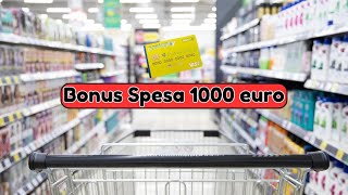 NUOVO BONUS SPESA 1000€ in Arrivo Verifica se Sei Idoneo  Inps [upl. by Shute]