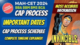 Important dates and timeline for CAP process for MAH CET 2024 for BBA BBM BMS BCA Integrated MBA MCA [upl. by Elimac]