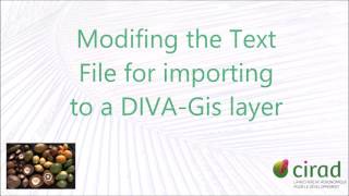 Preparing a text file from CGRD to DIVA Gis for Maxent analysis [upl. by Cointon]