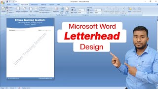 How To Create Letterhead in Microsoft Word  LetterHead in MS Word [upl. by Florenza515]