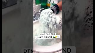 PINE GLO AND COMET POWDER SUDSSS 🌲🤤🫧 spongeasmr laundrypaste pinesol spongesqueezing [upl. by Kelson]