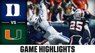 Duke vs Miami Game Highlights  2024 ACC Football [upl. by Lekkim]