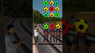 3 equal balloon gorilla dance vs high speed train shortsfeed youtubeshorts [upl. by Kemeny]