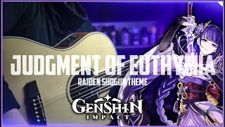 JUDGMENT OF EUTHYMIA  RAIDEN SHOGUN THEME on Fingerstyle Guitar Genshin Impact [upl. by Devad]