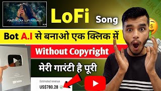 LOFI song kaise banaye no copyright  🤑Earn 7500  how to make lofi song No copyright slow reverb [upl. by Wanyen]