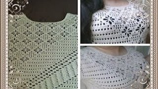 Blusa tejida en crochet  blusa tejida paso a paso en ganchillo  parte 1 [upl. by Vito]