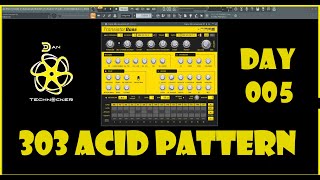 Acid melodic 303 sequence Day 5 FlStudio TransistorBass TB303 roland303 acid303 DanTechnocker [upl. by Carine503]