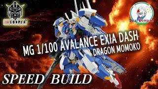 SPEED BUILD MG 1100 Gundam Avalanche Exia Dash Dragon Momoko By TidGunpla [upl. by Beekman945]