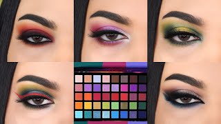 5 LOOKS with UCANBE Spotlight Eyeshadow palette TUTORIAL  Review  BEST Affordable beauty India [upl. by Eerual970]