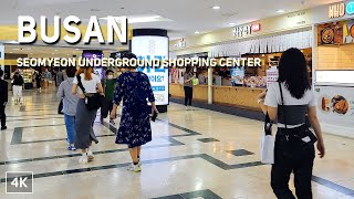 4K Walking Busan City Seomyeon Underground Shopping Center  Accessory and Clothing Shops [upl. by Assitruc]