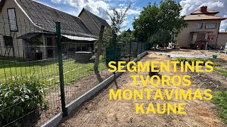 Segmentinės tvoros montavimas KAUNE 2023 [upl. by Meehyr]