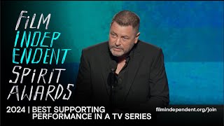 NICK OFFERMAN wins BEST SUPPORTING IN NEW SCRIPTED SERIES at the 2024 Film Independent Spirit Awards [upl. by Ayet]