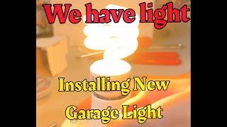 Installing New Garage Lights to work on cars [upl. by Redyr]