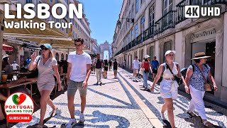 🇵🇹 4K WALK Saturday Walking Tour Lisbon City Center June 2023 [upl. by Iliam]