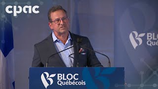 Le chef du Bloc YF Blanchet livre une allocution à son caucus à Montebello — 9 septembre 2024 [upl. by Carlo]