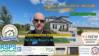 Springs at Lake Alfred Yellowstone Meritage Homes 2 Story Open Entry  New Construction Realtor [upl. by Laureen]