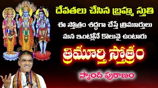 Trimurti Stotram  త్రిమూర్తి స్తోత్రం  Telugu Lyrics  By Brahmasri Vaddiparti Padmakar Garu [upl. by Rehpitsirhc]