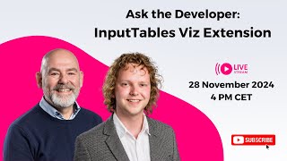 Ask the Developer InputTables Viz Extension [upl. by Lody]