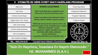 otomatik ek ders ucret onayi hazirlama programi [upl. by Liamaj782]