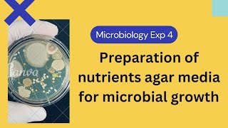 Microbiology Practical Exp 4 Preparation of nutrients agar media for microbial growth pharmacy [upl. by Doowrehs]