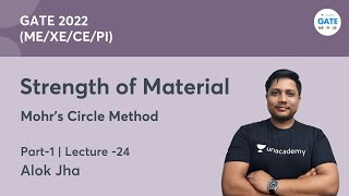 Mohrs Circle Method 1  L24  Strength of Material  GATE 2022 MEXECEPI [upl. by Gaves113]