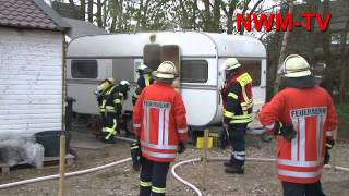 20160419 Salzbergen Wohnwagenbrand NWMTV [upl. by Doane]