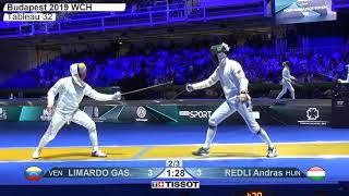 2019 242 T32 08 M E Individual Budapest HUN WCH YELLOW REDLI HUN vs LIMARDO GASCON VEN [upl. by Epilef]