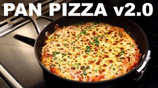 Easier pan pizza in a nonstick — browned base and crispy rim [upl. by Onilatac377]