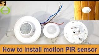 How to install a passive infra red motion sensor in a ceiling  PIR occupancy sensor [upl. by Legnaleugim]