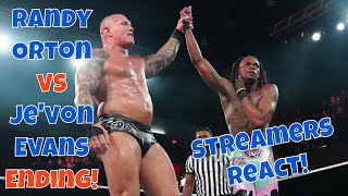 Streamers React Randy Orton Beats JeVon Evans wwe nxt randyorton [upl. by Anilatac]