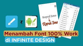 Cara menambahkan font di Infinite Design [upl. by Osnerol]