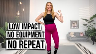 30min Low Impact Full Body HIIT amp Strength  NO REPEAT  NO EQUIPMENT [upl. by Llenrub]