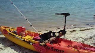 How to mount a trolling motor on a saltwater fishing kayak DIY [upl. by Ennaihs]