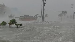 Stunning video shows destructive power of Hurricane Ian [upl. by Kcirddet]