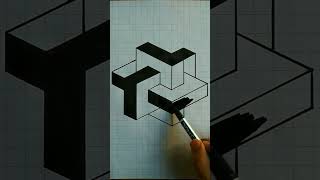 3D drawing  3D pencil drawing  3D drawing Step by step  Easy 3D Drawing draw 3d 3ddrawing [upl. by Ahsikel649]