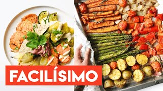 Verduras Asadas al Horno Listas en 20 minutos  3 Recetas Fáciles y Rápidas [upl. by Verine544]