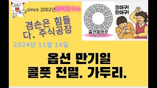 11월14일 겸손은 힘들다  옵션 만기일 엄청 피곤하다 [upl. by Eliathas736]