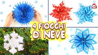 Fiocchi di Neve  4 Modi per Creare degli Addobbi Natalizi [upl. by Morgenthaler]