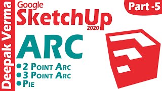 2 point arc SketchUp with captions [upl. by Ballou]