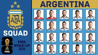 ARGENTINA Squad FIFA World Cup 2026 Qualifiers  November 2023  FootWorld [upl. by Adnalay]