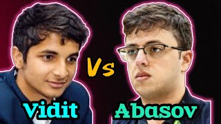 VIDIT vs ABASOV  ROUND 13  candidates2024 [upl. by Cherian]