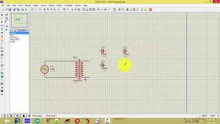 Convert AC 220v to DC 12v Circuit Simulate in Proteus [upl. by Georgeanne808]