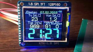 ESP8266 WiFi  DS18B20  TFT 18 SPI [upl. by Ilram660]