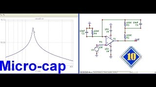 How to simulate Wienbridge filter circuit in MicroCap 10 [upl. by Ennavoj31]